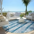 thumbnail image 6 of Addison Rugs Chantille Indoor/Outdoor Transitional Stripes Navy Washable Round Rug, 8' x 8', 6 of 6