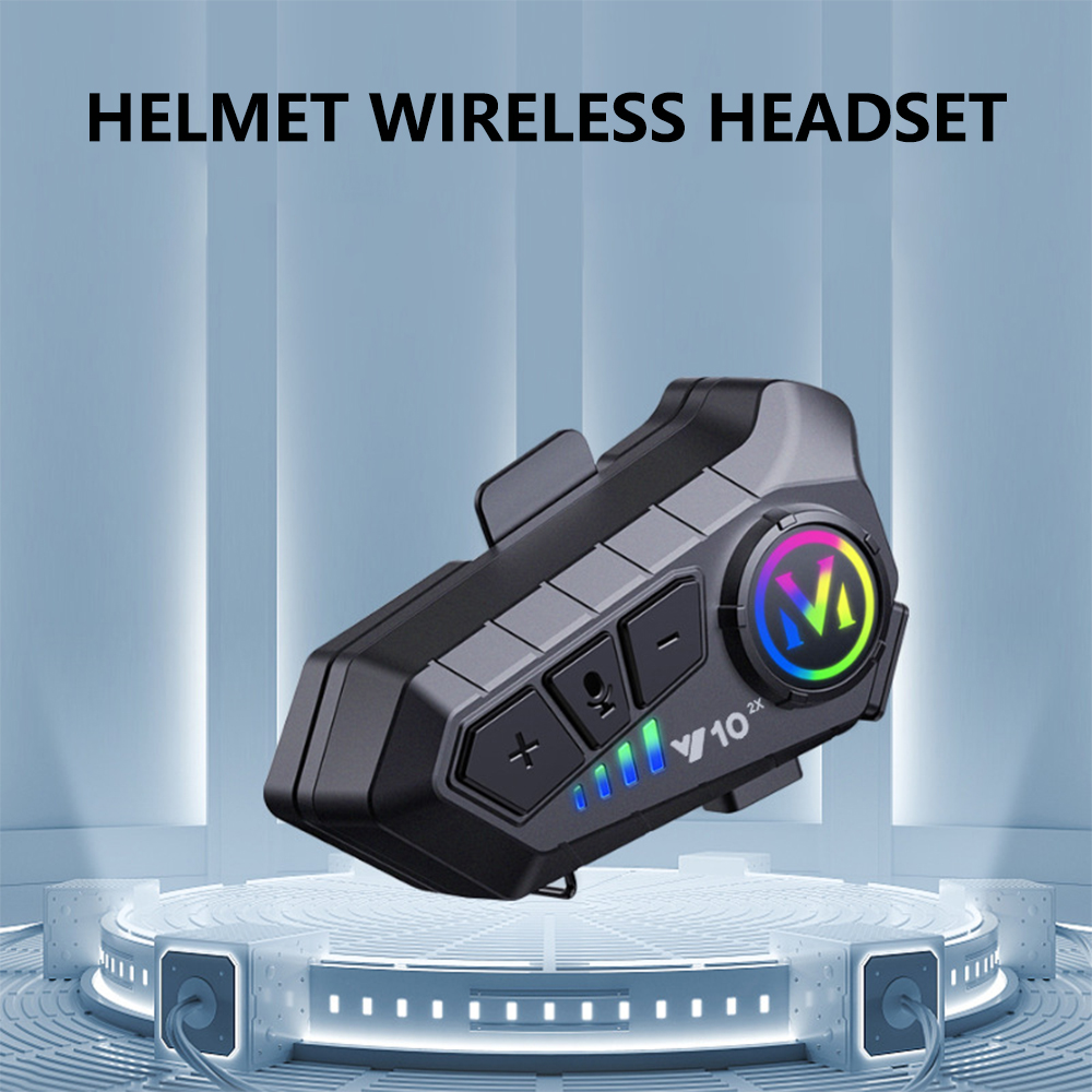 Motorcycle Bluetooth Headset, Motorbike Universal Bluetooth 5.3 Motorcycle Helmet Waterproof Wireless Earphone