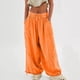 thumbnail image 4 of Pantalones Holgados Informales de Algodón para Mujer, de Pierna , con Costuras de Cordón y Bolsillos. Coral XXXL, 4 of 8