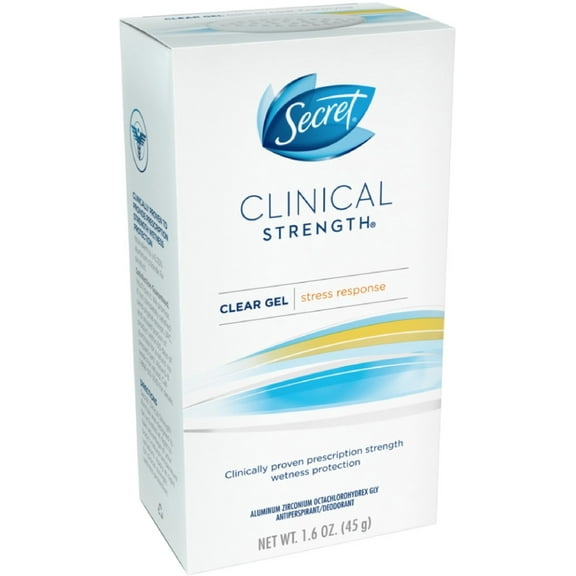 Secret Clinical Strength Clear Gel Stress Response Deodorant, 1.6 oz (Pack of 4)