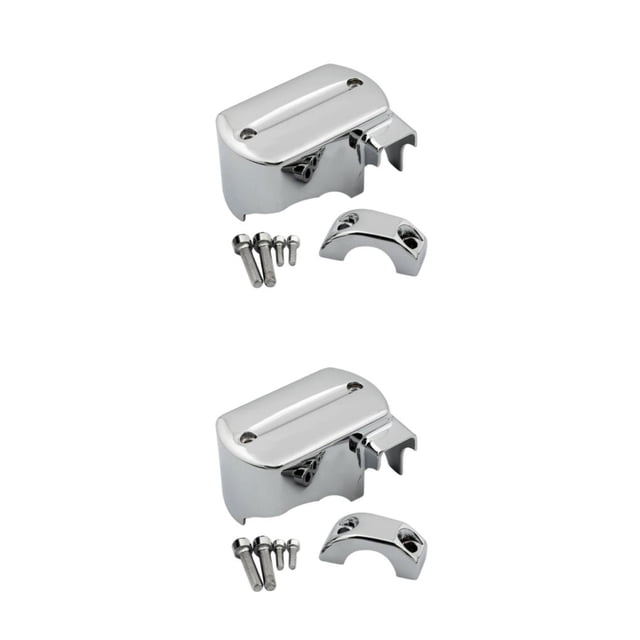 Maytalsory Silver Brake Fluid Master Cylinder Cover Brake Pump Cover Silver Cover Brake Master Cylinder Cover 2Set