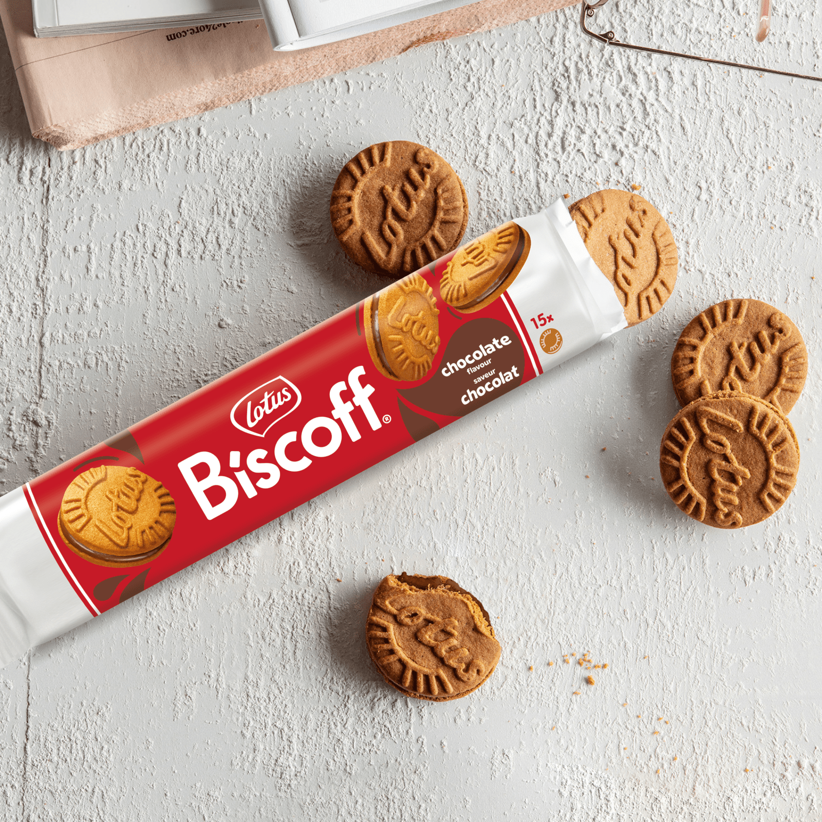 Lotus Biscoff Sandwich cookies milk chocolate flavoured cream, 150g, Lotus Biscoff Sandwich cookies milk chocolate flavoured cream, 150g