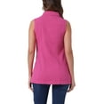 thumbnail image 4 of INSPIRE CHIC Women's Denim Vest Sleeveless Button Down Mid Length Casual Jean Vest L Hot Pink, 4 of 7