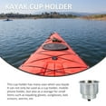 thumbnail image 2 of WORGEOUS Kayak Cup Holder Boat Holders for Drinks Storage Shelving Silver, 2 of 8