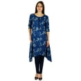 thumbnail image 6 of Bimba Womens Asymmetrical Kurta Regular Fit Cotton Kurti Tunic With Pockets, 6 of 8