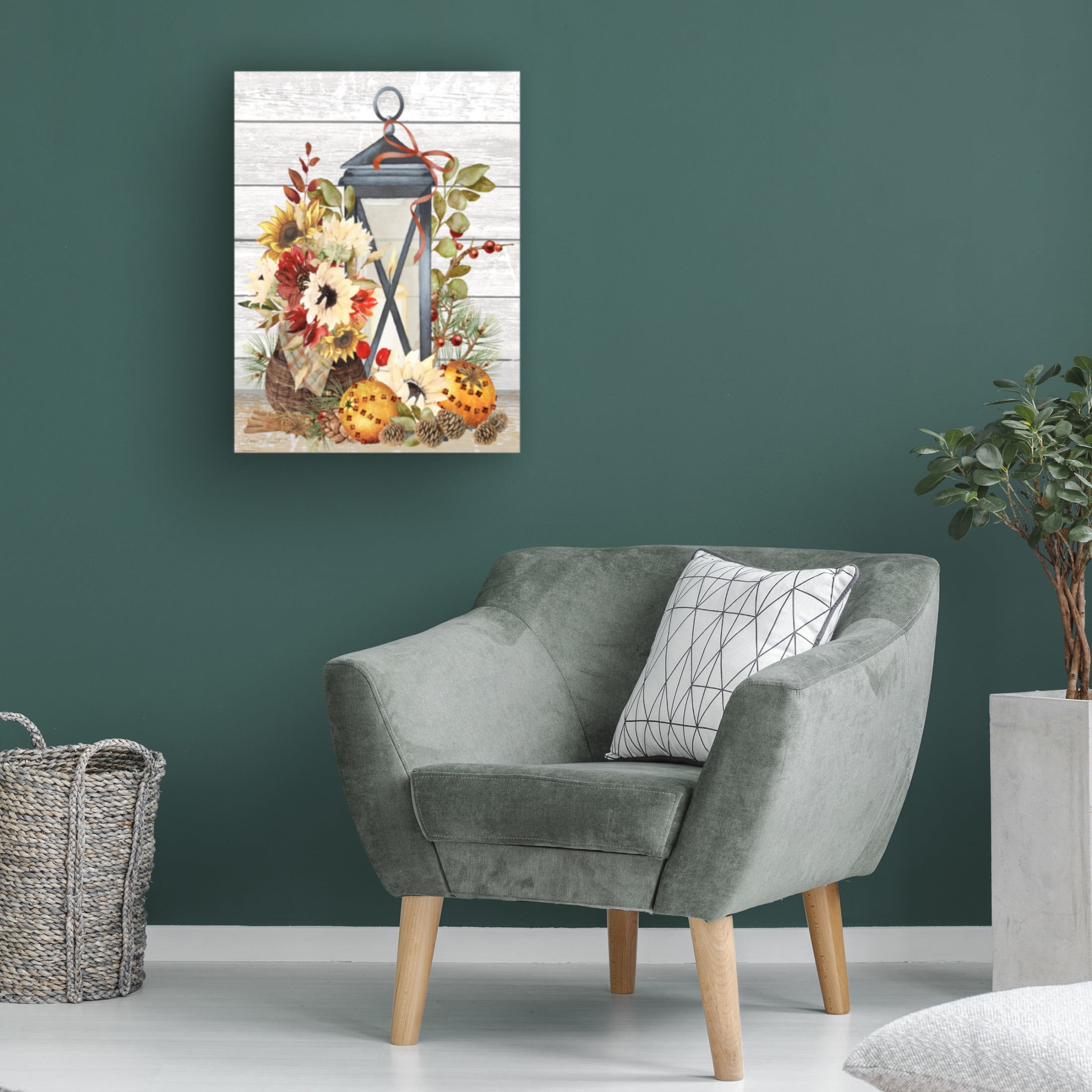 Canvas Wall Art - Jean Plout 'Fall Lantern A' Wall Art for Living Room, Bedroom, or Office Décor by Trademark Fine Art - 14 x 19 Inches
