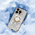 thumbnail image 4 of Slim Case for iPhone 15 Pro Max,Cute Cartoon 6D Plating Astronaut Hidden Magnetic Ring Kickstand Soft TPU Shockproof Corner Protection Drop Proof Edge Bumper Cover For iPhone 15 Pro Max,White, 4 of 5