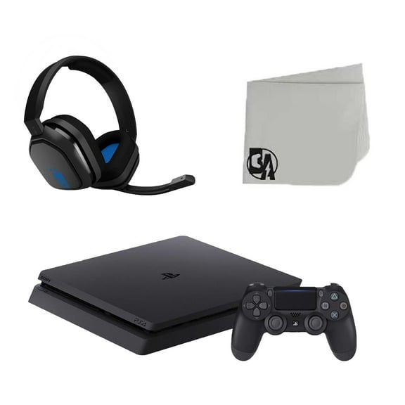 Sony 2215A PlayStation 4 Slim 500GB Gaming Console Black with Astro A10 Gaming BOLT AXTION Bundle Lke New Black Green