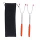 thumbnail image 1 of 3 brochetas extensibles de acero inoxidable para asar, tenedores telescópicos para barbacoa, para acampar al aire libre (2 tenedores + bolsa negra), 1 of 7