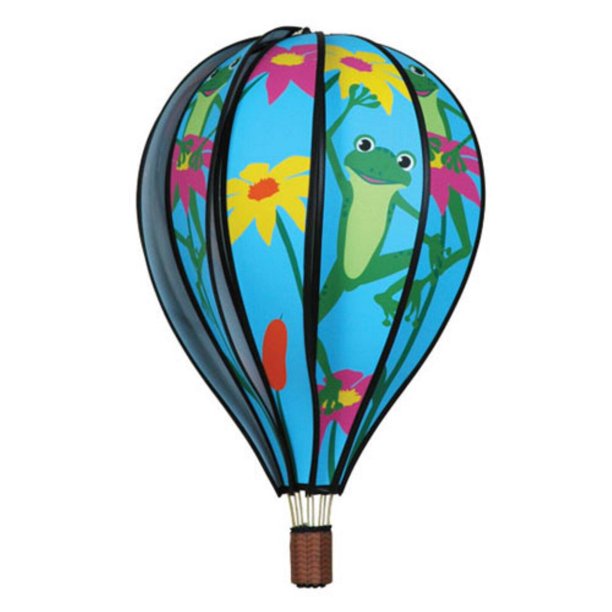 Premier Designs 22 in. Hot Air Balloon Frogs Wind Spinner