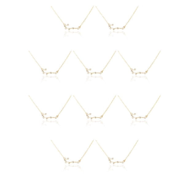 Collar del zodiaco Sonducket con Colgante de Diamante de imitación Cáncer oro