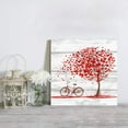 thumbnail image 4 of Wall Art Paintings on Canvas Print Valentine''s Day Red Love Heart Bicycle on Rustic Wooden Grain Artwork Home Decoration Living Room Bedroom Bathroom Walls Decor,Wood Framed Ready to Hang 12x12in, 4 of 6