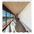 thumbnail image 3 of Ambesonne Beach Shower Curtain, Ocean Sea Waves Sand View, 69"Wx84"L, Pale Brown Sky Blue, 3 of 3