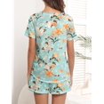 thumbnail image 4 of Ekouaer Women's Pajamas Sets Short Sleeve Lounge Sets Sleepwear Casual Two Piece Pjs With Pockets, 4 of 5