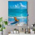 thumbnail image 4 of Orange Beach Chair Oil Painting Canvas Print Wall Art for Living Room Bedroom Hotel Cafe Resort Decor, 4 of 8