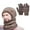 Khaki, variant on Men's and Women's Winter Knit Hat Scarf Gloves Set, Warm Ear Protection Three-Piece Set with Windproof Design, Thermal Knitted Beanie with Neck Warmer and Matching Gloves, Cold Weather Accessories