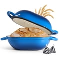 thumbnail image 2 of Daluvenix 2qt Dutch Oven for Bread Baking, Enameled Cast Iron Bread Oven with Lid, Non Stick, Blue, 2 of 8