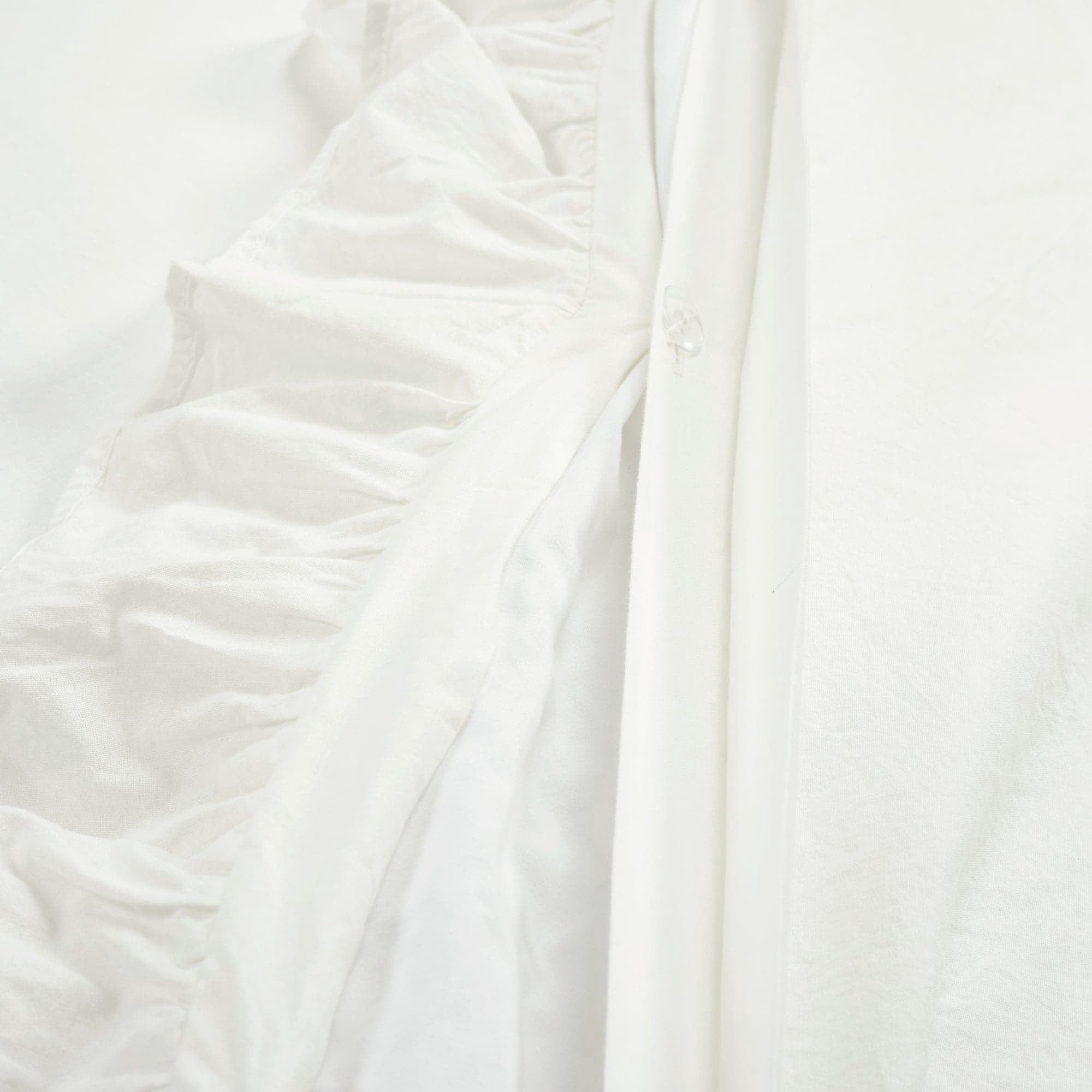 Ella Ruffle Lace 100% Cotton Duvet Cover White 3Pc Set Full/Queen