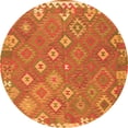 thumbnail image 1 of Ahgly Company Indoor Round Southwestern Orange Country Area Rugs, 6' Round, 1 of 1