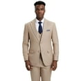 thumbnail image 2 of Men's Stacy Adams Hybrid-Fit 3pc Notch Lapel Suit Set, Jacket Vest and Pants, 2 of 4