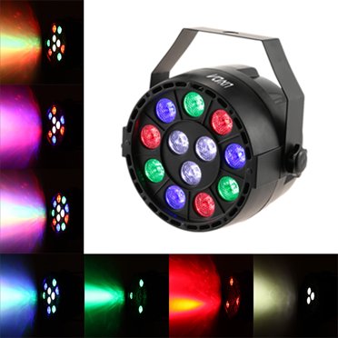 Amdohai Lixada DMX-512 RGBW LED Haute Puissance Scène par Lumière Éclairage Stroboscope Professionnel 8 Canaux Fête Disco Spectacle 15W CA 90-240V