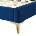 thumbnail image 4 of Modway Gwyneth Tufted Performance Velvet Twin Platform Bed in Navy, 4 of 10