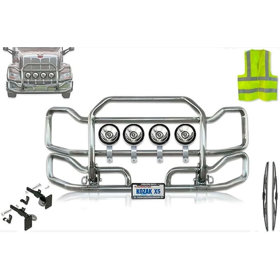 Front Grille Deer Moose Brush Bumper Guard Large Compatible with 579 2013-2020