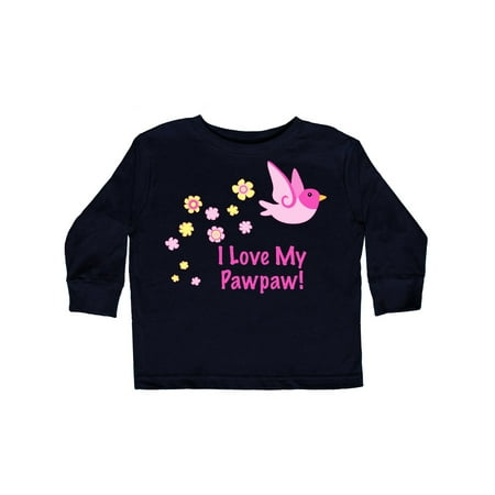 

Inktastic I Love My Pawpaw! Gift Toddler Toddler Girl Long Sleeve T-Shirt
