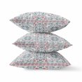 thumbnail image 2 of 20â€ Pink Gray Paisley Zippered Suede Throw Pillow, 2 of 4
