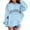 Sky Blue, variant on Los Angeles Hoodies for Kids Boys Girls Long Sleeve Casual Graphic Hooded Sweatshirt with Pockets Pullover Tops