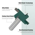 thumbnail image 4 of Wood Planing Bit, 2 inch Cutting Diameter 1/2in Shank 1/4in Cut Height Rugged Easy Cleaning Slab Flattening Router Bit  for Particleboard, 4 of 7