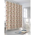 thumbnail image 3 of Shower Curtains Vintage Floral Bath Curtain Spring Flower Birds Waterproof Bathroom Shower Curtain Set with Hooks Decoration 72 x 72 Inches, 3 of 7