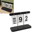 thumbnail image 3 of Yajisi Eco‑Friendly Flip‑Day Desk Calendar – Premium Wood & Iron, 7.09”×8.66”, 3.94” High, 0.66 lb, Black, Multifunctional Home & Office Decor, 3 of 8