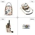 thumbnail image 3 of FORMRS Crossbody Bag for Women Quilted Travel Shoulder Cell Phone Purse with Chain Strap Handbag, Beige Retro Flower, 3 of 7