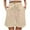 Khaki-06, variant on REALiKUN Bermuda Shorts for Women Tied Shorts with Pockets Elastic Waist Casual Summer Solid Color