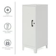 thumbnail image 6 of Space Solutions 42.5 inch High 3 Shelf Storage Locker Cabinet, Welded Metal, Fully Assembled, Vented Door, 3 inch Riser Legs, White, 6 of 18