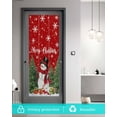thumbnail image 6 of Red Christmas Window Privacy Film Stained Glass Window Film Decorative Windows Cover Static Windows Cling for Glass Door Snowman Xmas Tree Gifts Snowflake Winter Stickers for Bathroom 17.7"x39.3", 6 of 7