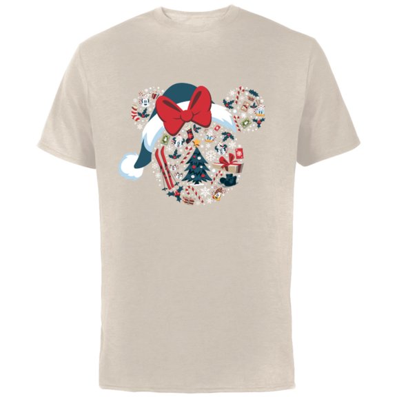 Disney Minnie Mouse Icon Winter Lodge Standard - Short Sleeve Cotton T-Shirt for Adults - Customized-Natural