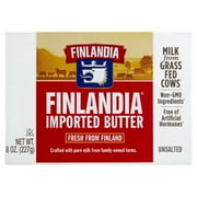 Finlandia Unsalted Butter, Fresh from Finland, Slow Churned, 8oz