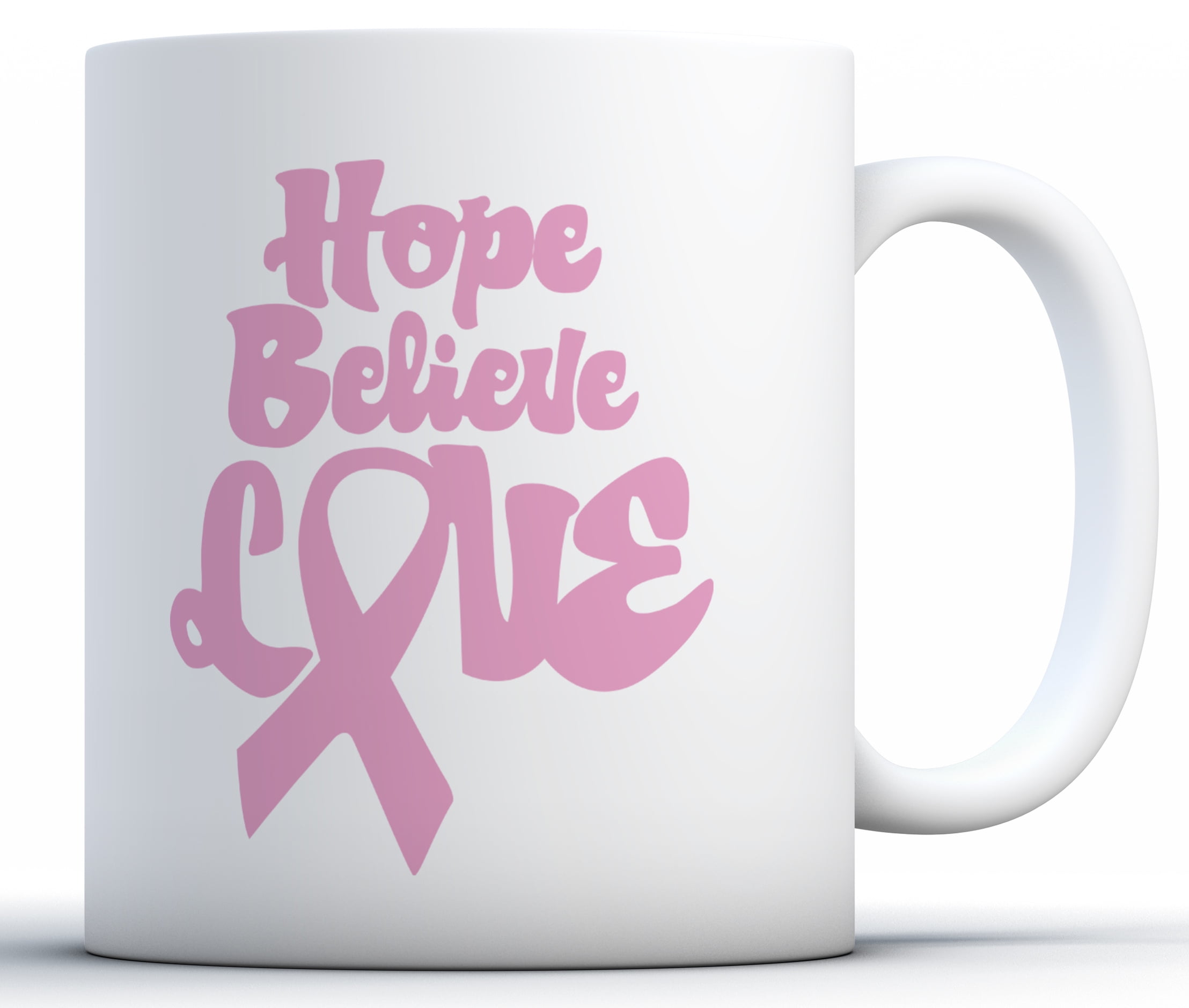 Pink Ribbon Spreading Awareness Strength Courage Morning Routine Tea Coffee Cider Taking Care Drinking Comfort 11oz Ceramic Mug