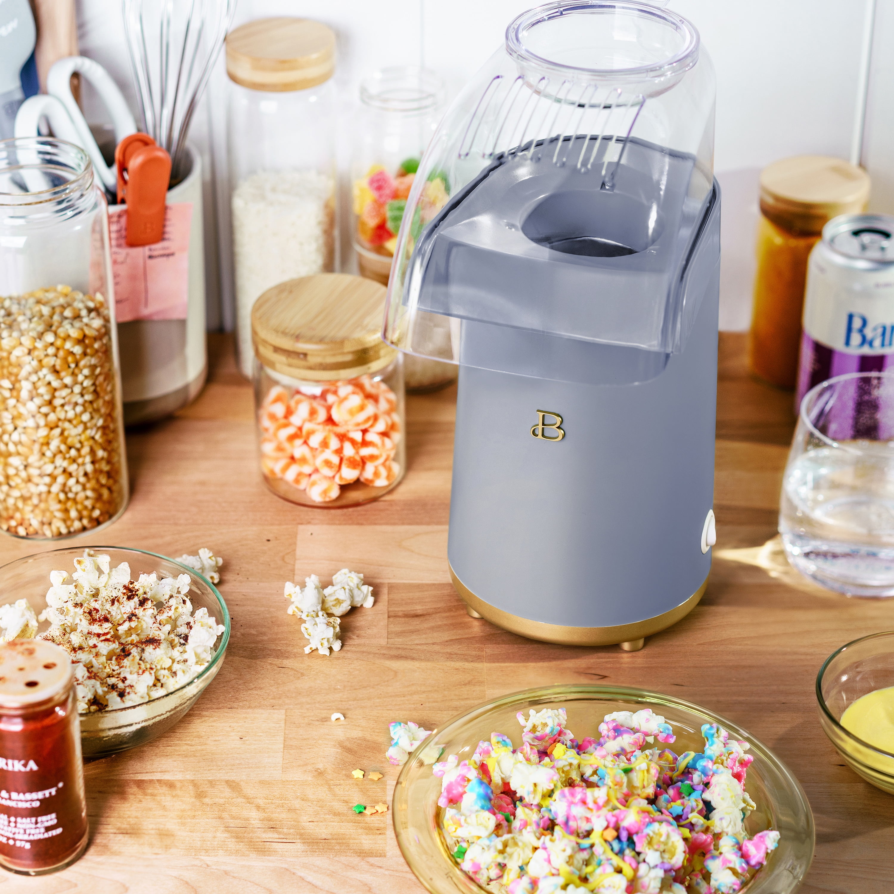 Beautiful 16 Cup Hot Air Electric Popcorn Maker, Cornflower Blue