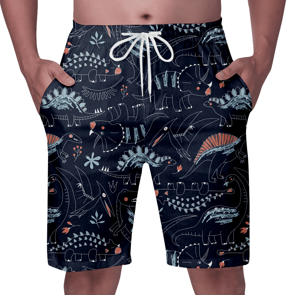 FABOTD Boys and Mens Beach Shorts Dinosaur Shorts for Men Beach Shorts for Men Summer Flowy