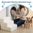 thumbnail image 4 of PETMAKER 3-Step Pet Stairs with Removable Zippered Microfiber Cover (Gray), 4 of 8