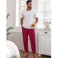 thumbnail image 2 of EKOUAER Men's Pajama Pants, Lightweight Loungewear, Comfy Jogger Sleep Pant Long Pj Bottoms with Drawstring & Pockets, 2 of 6
