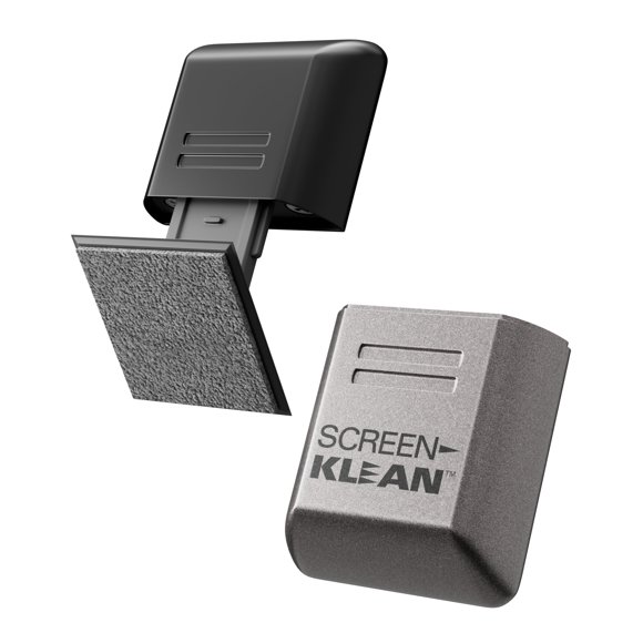 CarbonKlean Nettoyeur d'Écran pour Tablette ScreenKlean - Compatible avec iPad, Tablette Android, & Tablette Amazon - avec Technologie en Microfibre Carbone - Argent Électroplaqué - 1 Unité
