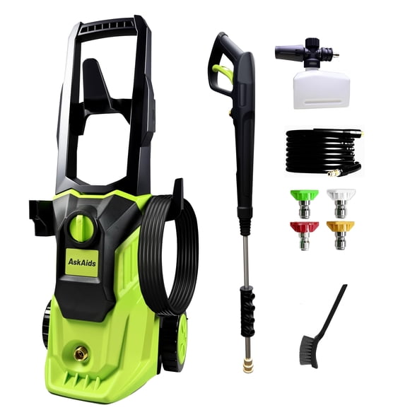 Hidrolavadora AskAids 2500 PSI con 4 boquillas y cañón de espuma