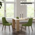 thumbnail image 2 of Dining Chairs Set of 2 Velvet Upholstered Armless Accent Side Chair Solid Wood Legs Home Kitchen Bedroom Green, 2 of 8