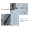 thumbnail image 3 of USB Retro Pleated Beside Lamp Table Cute Desk Lamp for Bedroom Stepless Dimming Bed Lamp Deco LED Light, 3 of 5