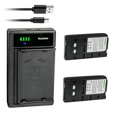 Kastar 2-Pack NP-55H Battery and LTD2 USB Charger Compatible with Sony CCD-TRV33 CCD-TRV34 CCD-TRV40 CCD-TRV44 CCD-TRV44E CCD-TRV512 CCD-TRV52 CCD-TRV53 CCD-TRV60 CCD-TRV70 CCD-TRV73