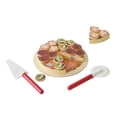 thumbnail image 2 of JASKFLY Wooden Pizza Toy Set Realistic Play Pizza with Removable Toppings Includes Pizza Cutter & Server for Kids, 2 of 8